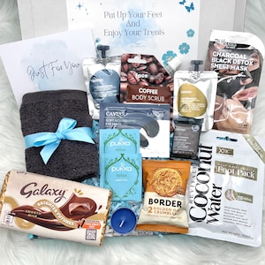 Mens Pamper Gift Box Birthday Box for Men Self Care Package for Him Fathers Day Pick Me Up Thinking of You Personalised Letterbox Gift Maxi Teas