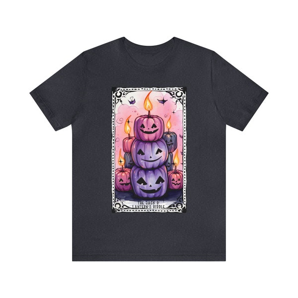 The Jack-o'-Lantern's Riddle Jersey unisex tee, Halloween Graphic Tee, Spooky Shirt, Trick or Treat Tee, Halloween Costume, Festive Gift