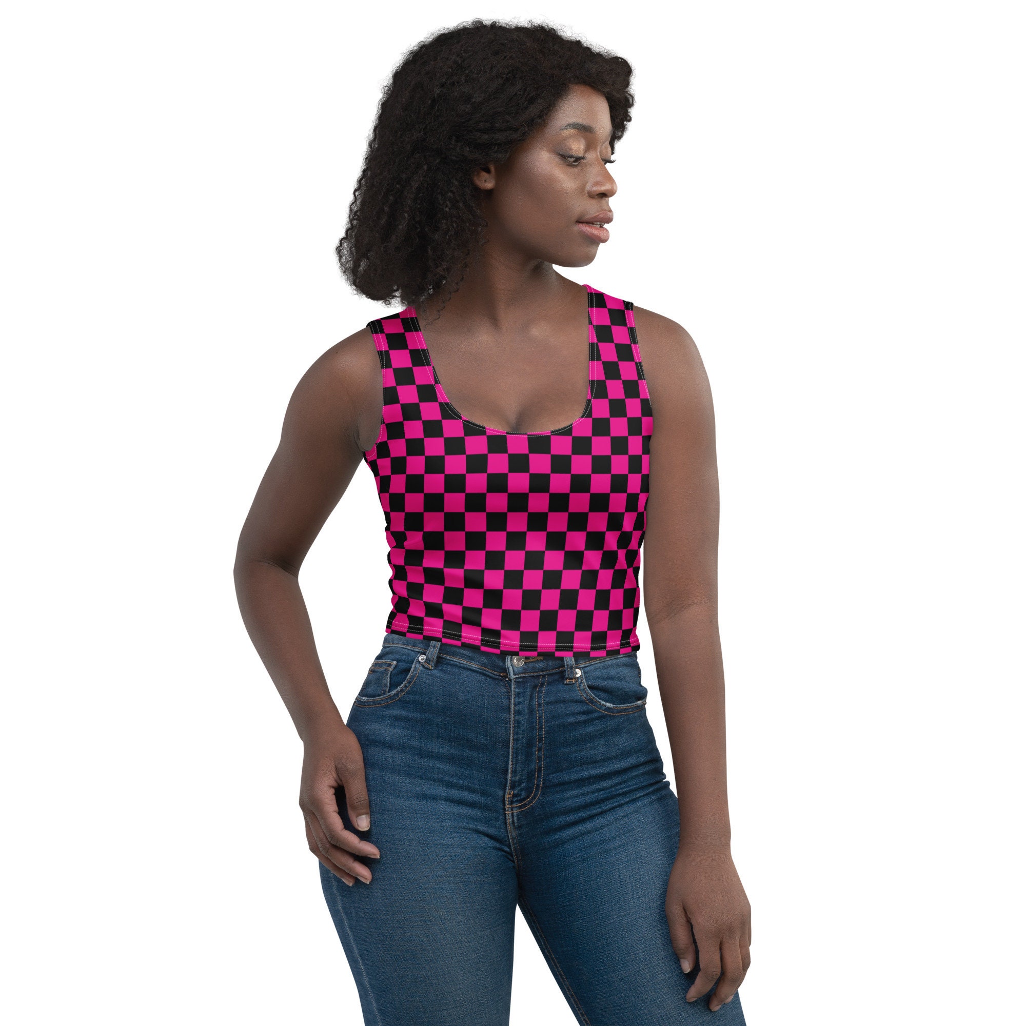 forever 21 checkered crop top