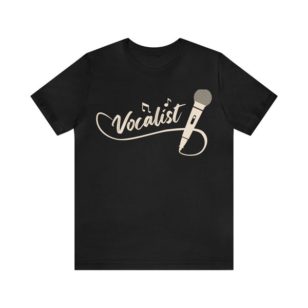 Vocalist Unisex Jersey Short Sleeve Tee, Music Note Unisex T-Shirt, Music Lover Tee, Musical Gift, Musician Shirt