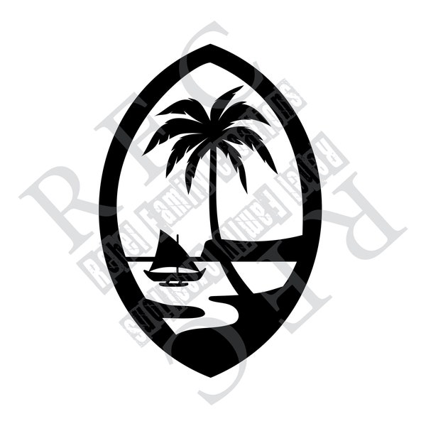 Guam Seal Clipart, Guam Seal SVG, Guam Seal PNG, Guam Seal SVG files for cricut, Digital download, Micronesian, Chamorro