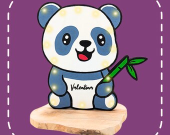 Personalisiert Baby & Kinder Lampe Nachtlicht Panda Geschenk Geburt  Handgemacht Kinderzimmer Individuell Schlummerlicht Bambus Taufe Holz -  Etsy.de