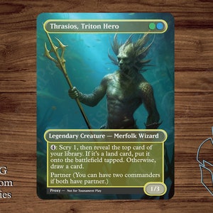 Thrasios, Triton Hero – Magic Playtest Proxy – Fullart