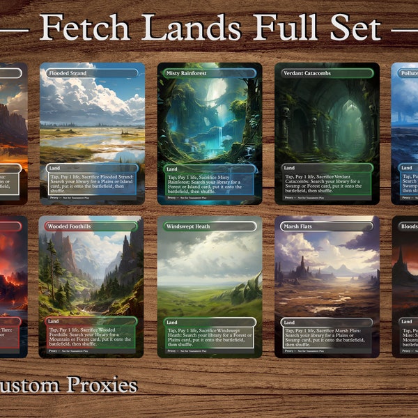 Fetch Lands Full Set - Magic Playtest Proxy - Fullart