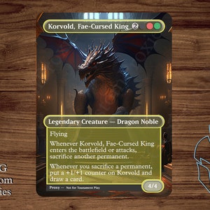 Korvold, Fae-Cursed King - Magic Playtest Proxy - Fullart