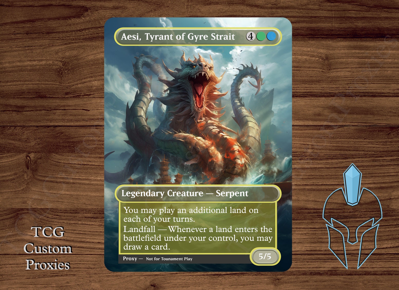 Aesi, Tyrant of Gyre Strait - Magic Playtest Proxy - Fullart Aesi, Tyrant of Gyre Strait - Magic Playtest Proxy - Fullart