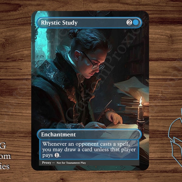 Rhystic Study – Magic Playtest Proxy – Fullart