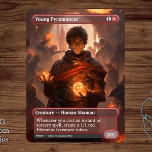 Young Pyromancer - Magic Playtest Proxy - Fullart