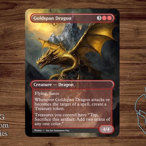 Goldspan Dragon - Magic Playtest Proxy - Fullart