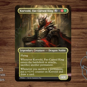Korvold, Fae-Cursed King - Magic Playtest Proxy - Fullart