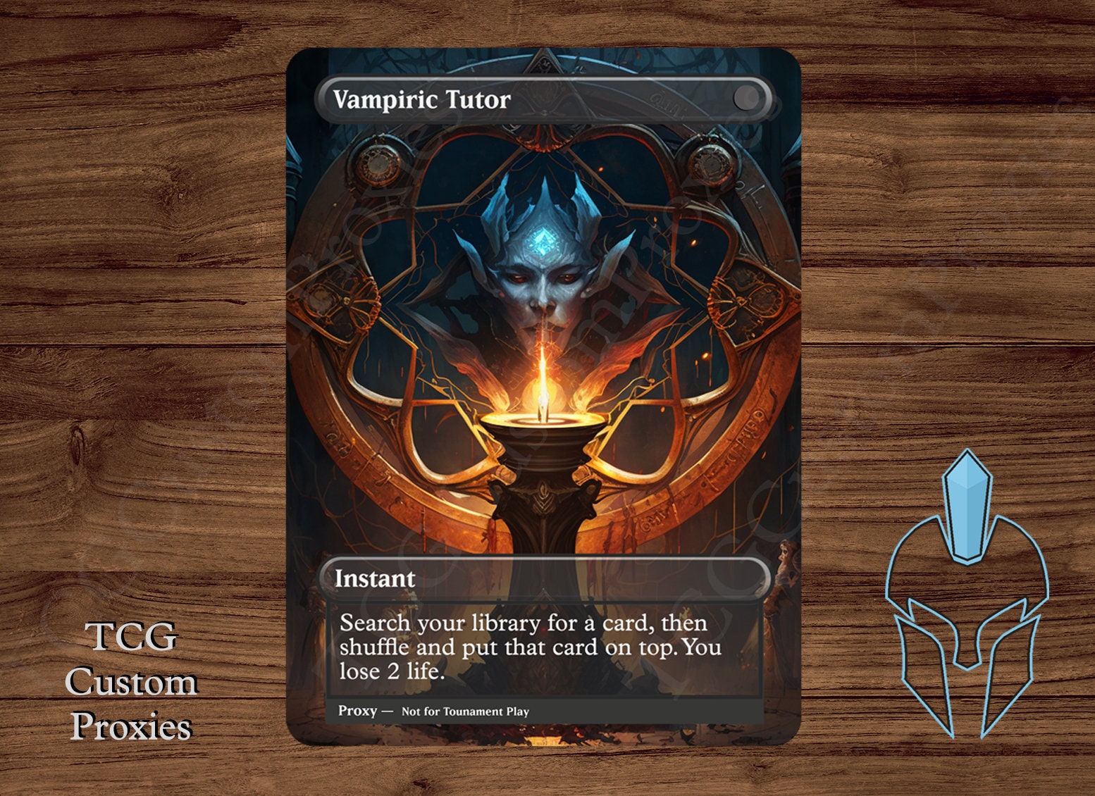 Vampiric Tutor Magic Playtest Proxy Fullart - Etsy