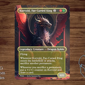 Korvold, Fae-Cursed King - Magic Playtest Proxy - Fullart