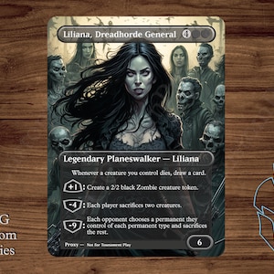 Liliana, Dreadhorde General - Magic Playtest Proxy - Fullart