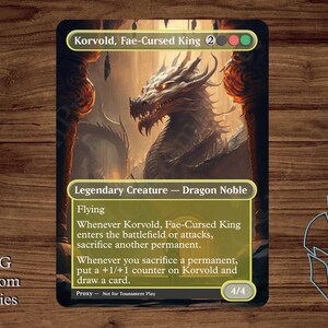 Korvold, Fae-Cursed King - Magic Playtest Proxy - Fullart