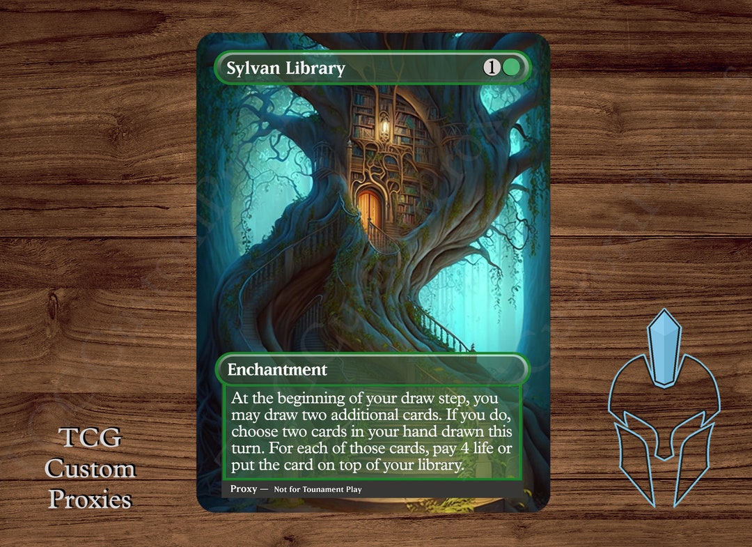 Sylvan Library Magic Playtest Proxy Fullart Etsy