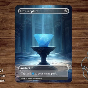 Mox Sapphire - Magic Playtest Proxy - Fullart
