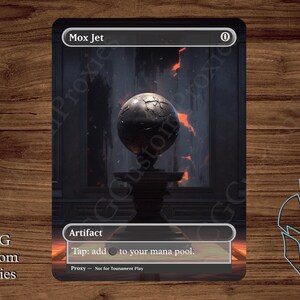 Mox Jet - Magic Playtest Proxy - Fullart