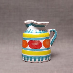 Signed Giovanni DeSimone Italian Ceramic Pitcher — Mid Century Hand-Painted Vintage Decor