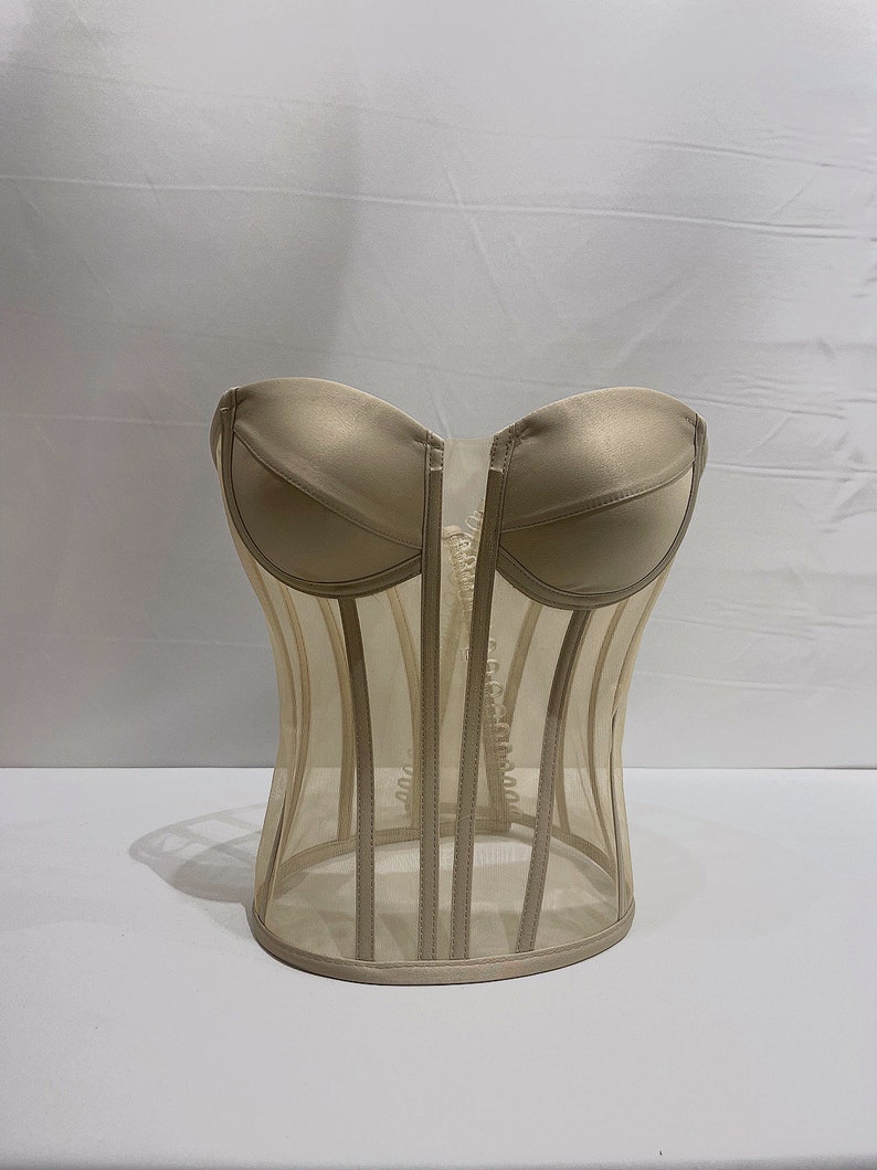 Transparentes Mesh-Corsett | Braut-Dessous Bustier Top Bild 4