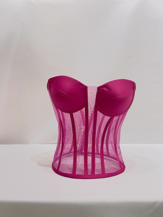Transparent Mesh Corset | Bridal Lingerie Bustier Top