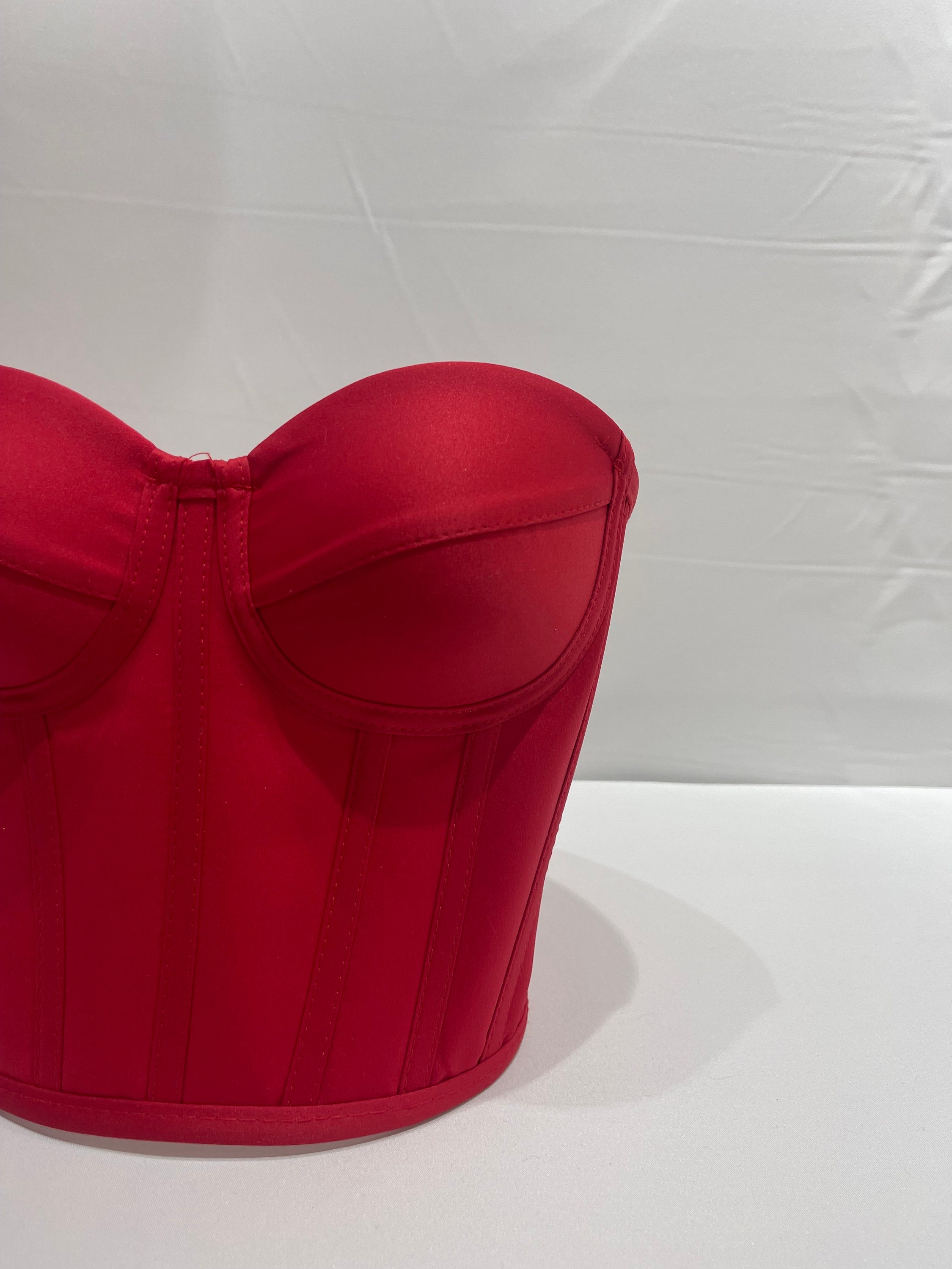 Red Corset Top | Satin Short Corset | Happy New Year Shirt