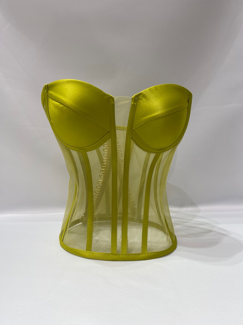 Transparentes Mesh-Corsett | Braut-Dessous Bustier Top Bild 5