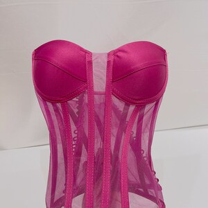 Transparentes Mesh-Corsett | Braut-Dessous Bustier Top Bild 2