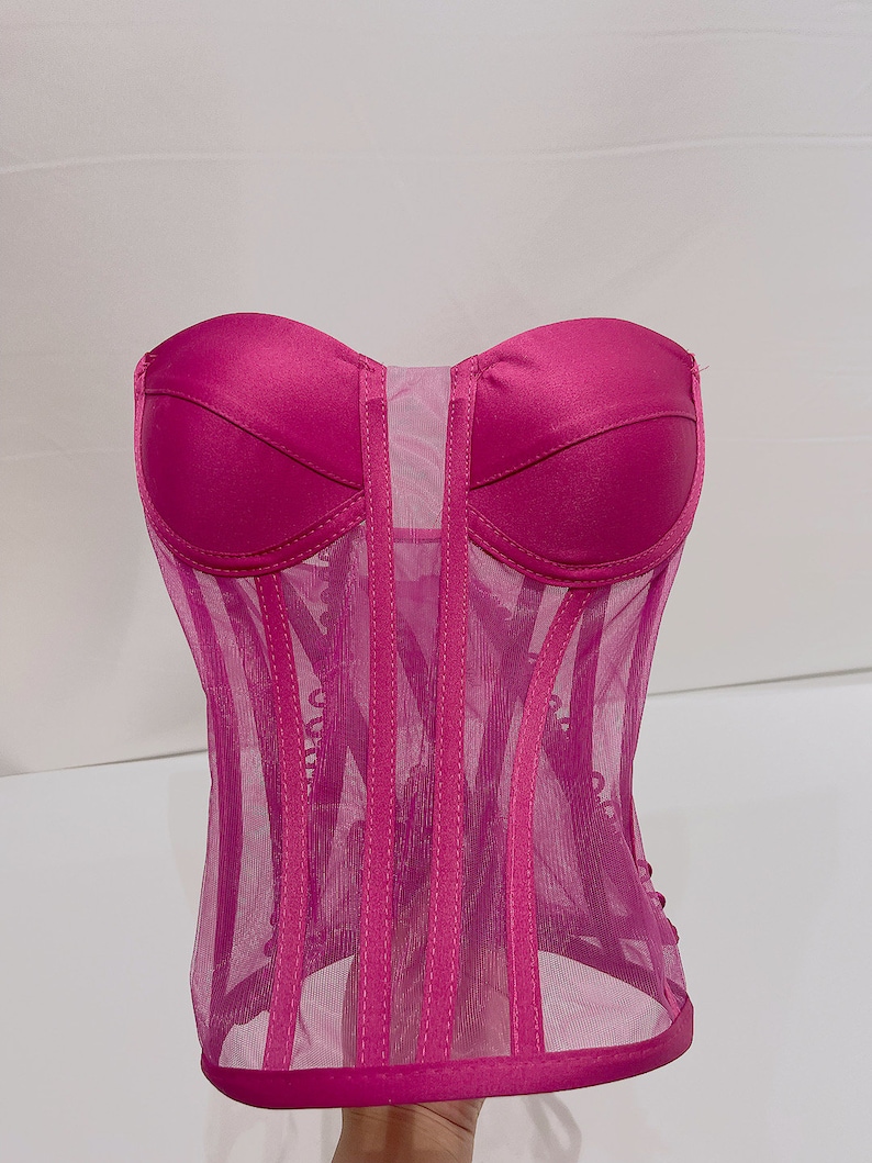 Transparentes Mesh-Corsett | Braut-Dessous Bustier Top Bild 2