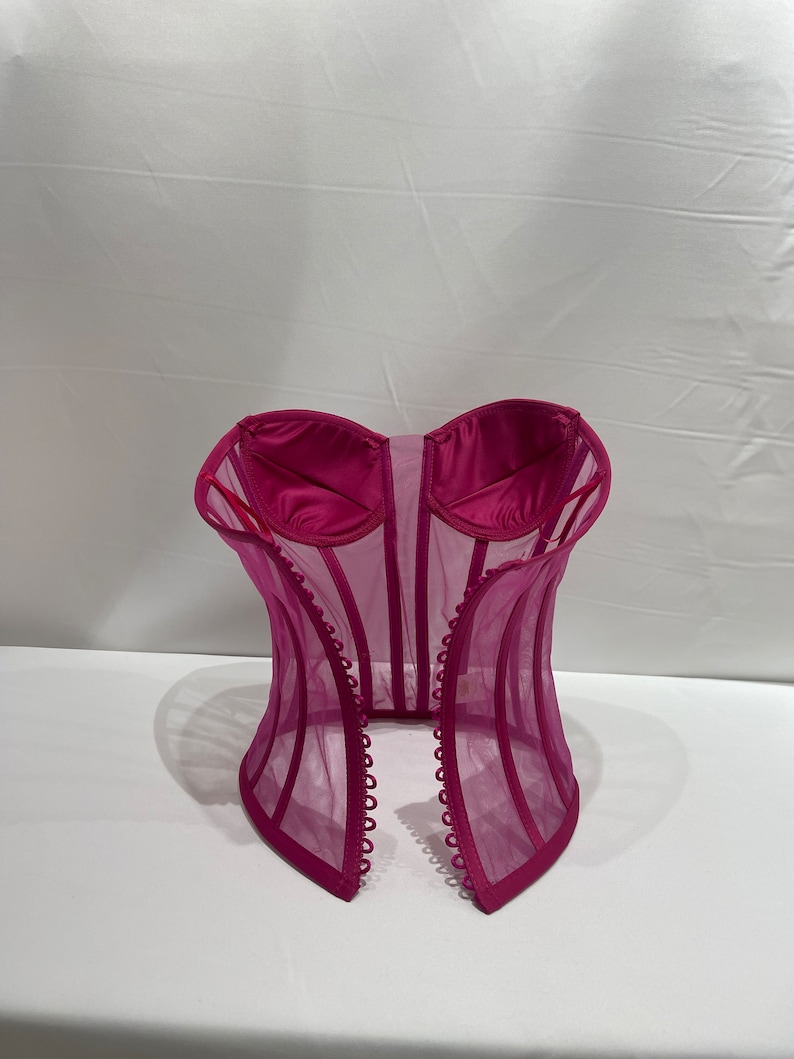 Transparentes Mesh-Corsett | Braut-Dessous Bustier Top Bild 7
