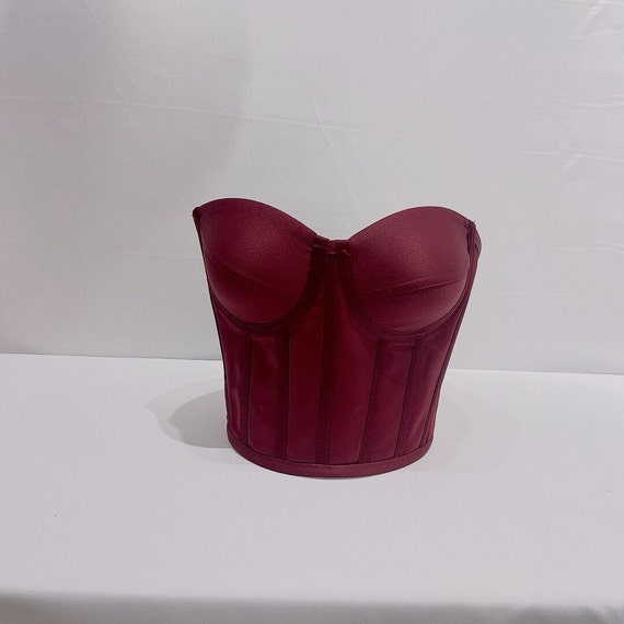 burgundy bustier top