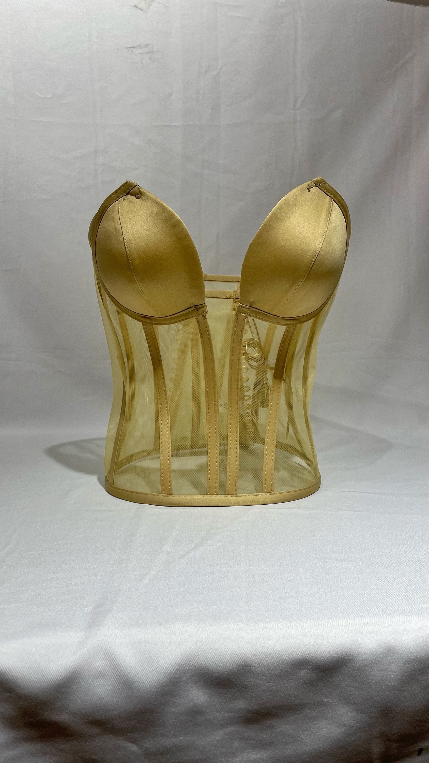 Bustier Corset Rose Femme Plus Size - Dentelle Or Corset Top Overbust