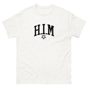 Unisex H.I.M. University Tee | Tee Shirts | Vintage 90s Style | Ville Valo | Love Metal | HIM Band