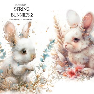 16 うさぎのクリップアート I イースターのクリップアート I 保育園の春 I 野生の花のクリップアート I 春のうさぎのクリップアート I 花のクリップアート I 保育園
