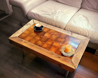 Mesa de centro de resina epóxi