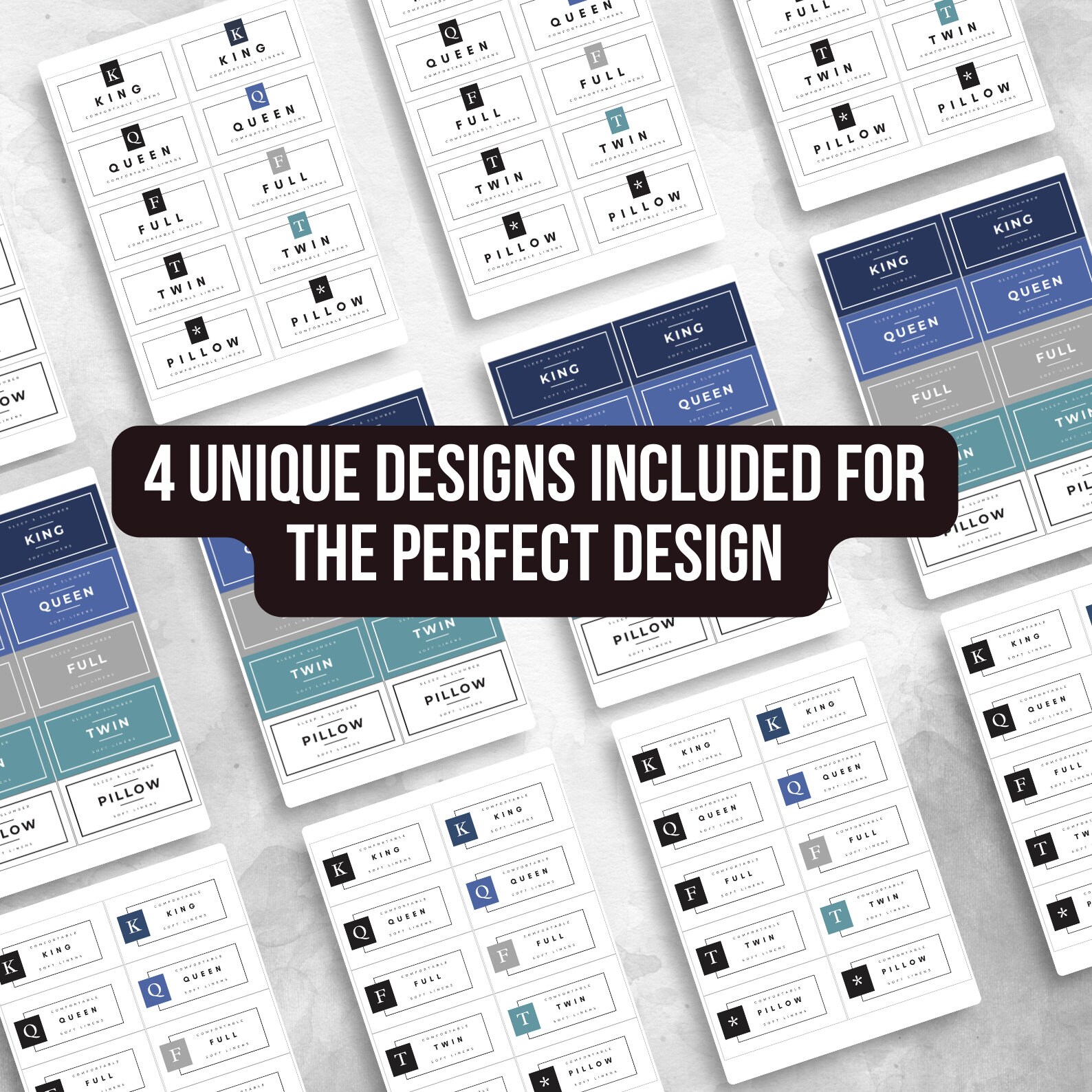 Bedsheet Linen Labels, Linen Labels Pack, Bed Sheet Labels, Sheet