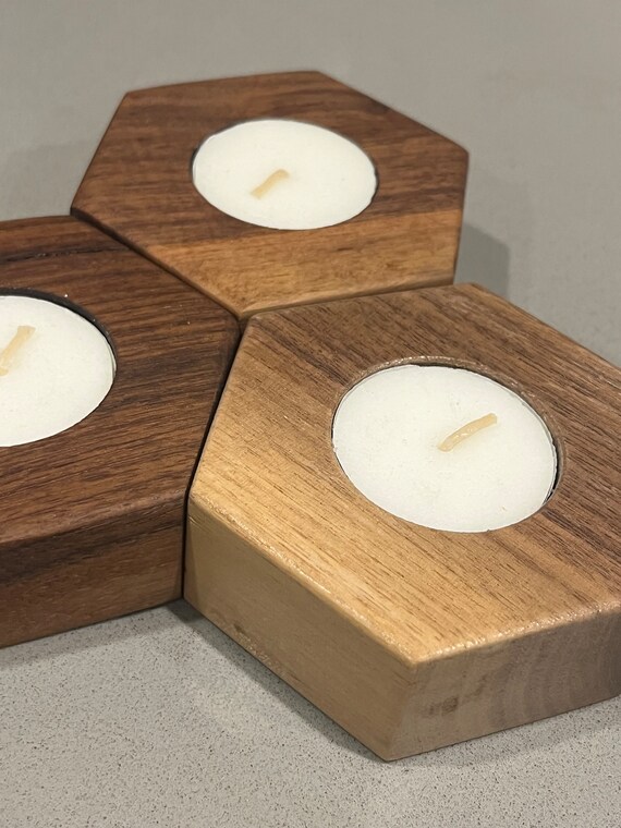 Hexagon tea light holder deals