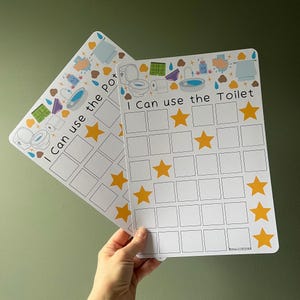 Potty Training Reward Chart | Toilet Routine Sticker Tracker | Digital Download