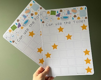 Potty Training Reward Chart | Toilet Routine Sticker Tracker | Digital Download