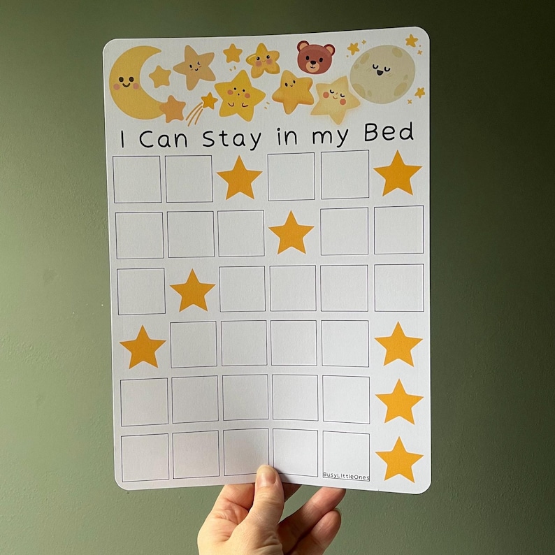 Bedtime Reward Chart | Nighttime routine | Digital Download image 1