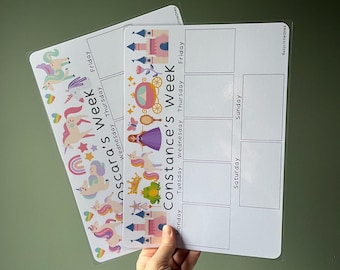 Planificador semanal infantil con horario visual y rutina / Descarga digital