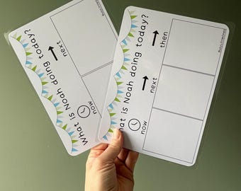 Now Next & Then Visual Schedule Board With Tags | Autism SEN Visual ...