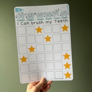 Tooth Brushing Reward Chart | Routine Sticker chart (Digital Download)