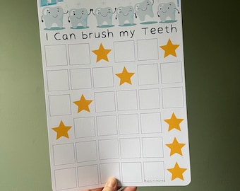 Tooth Brushing Reward Chart | Routine Sticker chart (Digital Download)