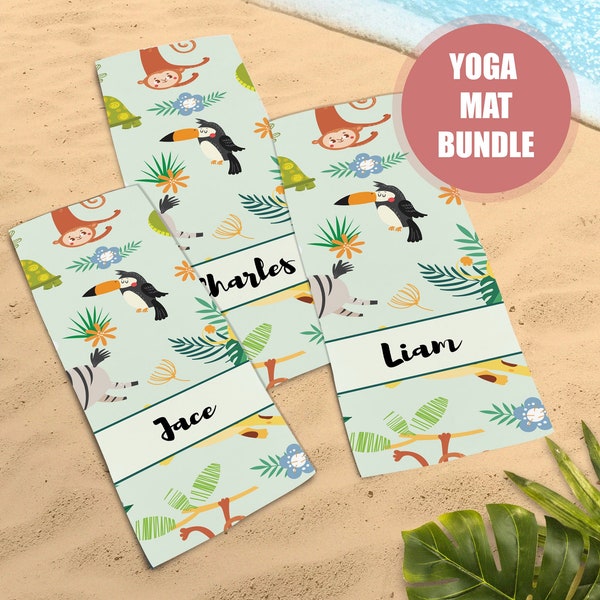 Personalized Yoga Mat, Children’s Yoga Mat, Yoga Mat Bundle, Yoga Mat, Gift for Kids, Custom Yoga Mat, Kids Yoga Mat, Kids Fitness Gift