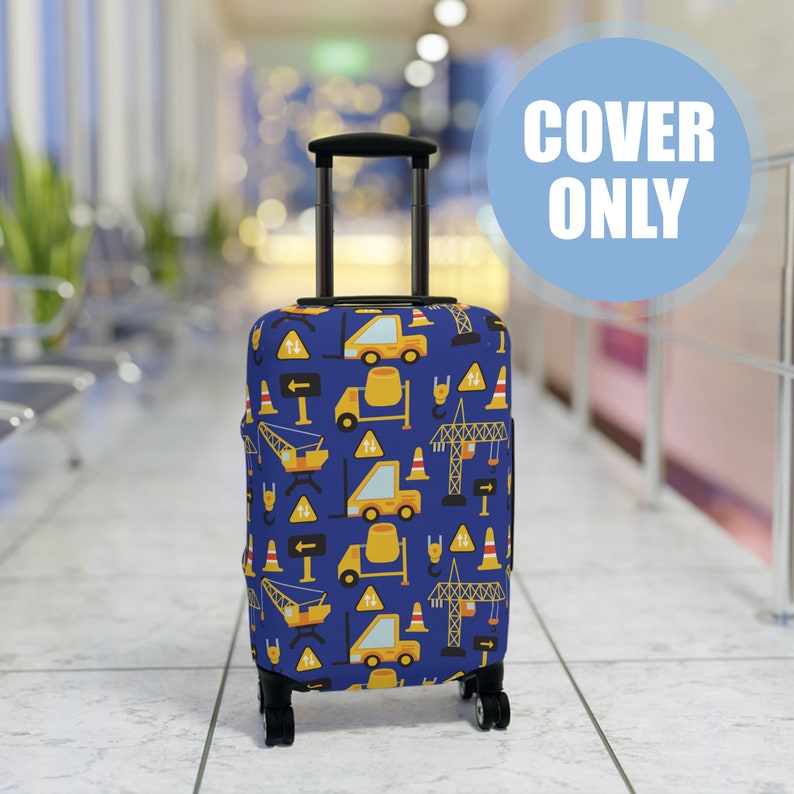 Kids Construction Dump Truck Suitcase Cover Designed Luggage Cover
