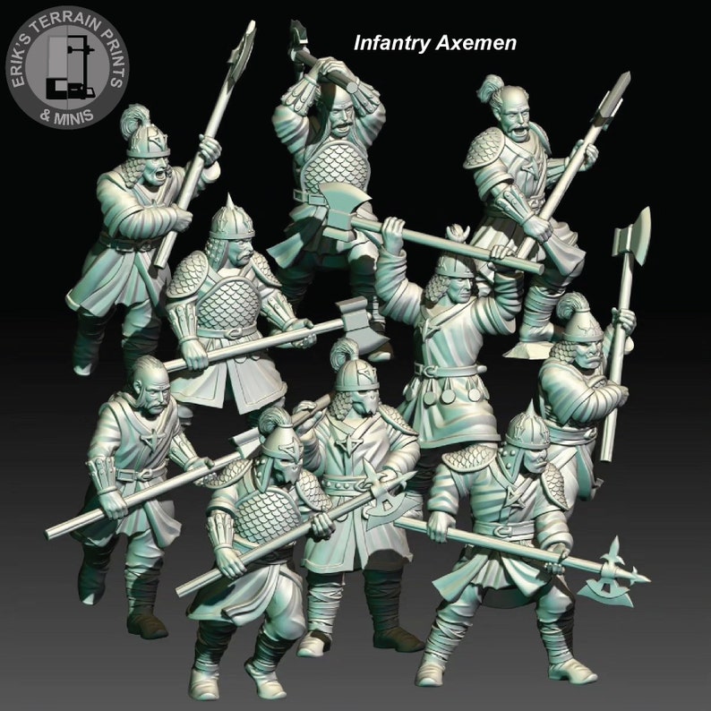 10 Chariot Riders Infantry Axemen Khurzluk Miniatures - Etsy