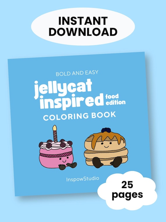 Coloring book jellycat inspired : 25 pages PDF to download | Digital coloring book | Simple & easy coloring