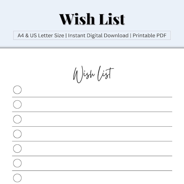 Christmas Wish List - Etsy