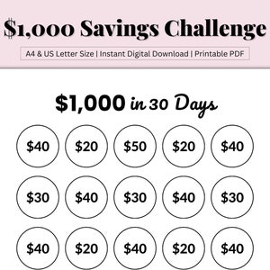 5000 Cash Stuffing Savings Challenge Printable at Home, A4 & US Letter  Sized, Money Tracker, Budgeting Sheets, Sinking Funds, Debt Free 