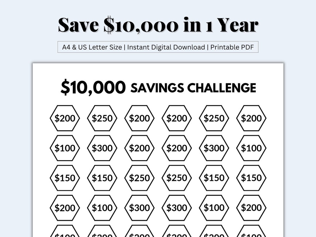 10000-savings-challenge-printable-10k-savings-10000-savings-tracker-finance-challenge-10k-savings-challenge-saving-money-printable-pdf-etsy for 10 000 Savings Challenge Printable Free Pdf 10000 Savings Challenge Printable, 10k Savings, 10000 Savings Tracker, Finance Challenge, 10k Savings Challenge, Saving Money, Printable PDF - Etsy for 10 000 Savings Challenge Printable Free Pdf